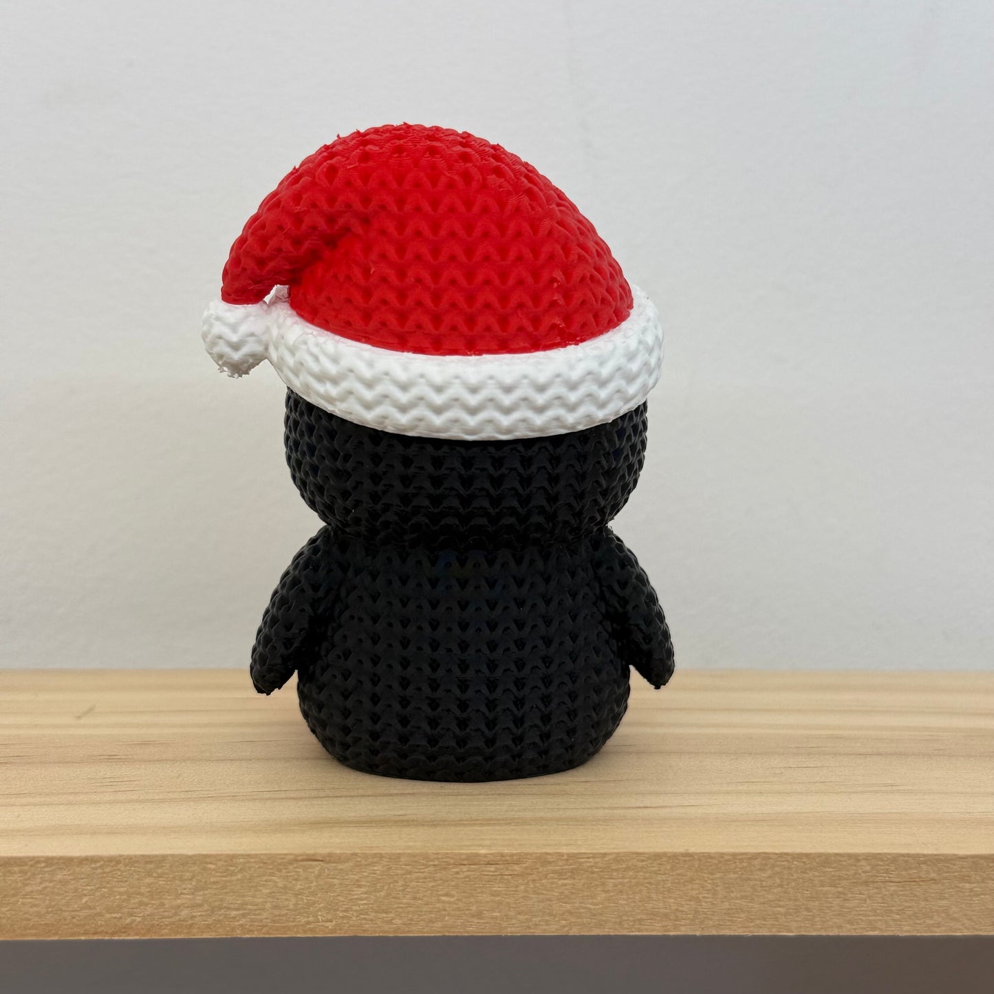 Christmas Penguin with Santa Hat Figurine