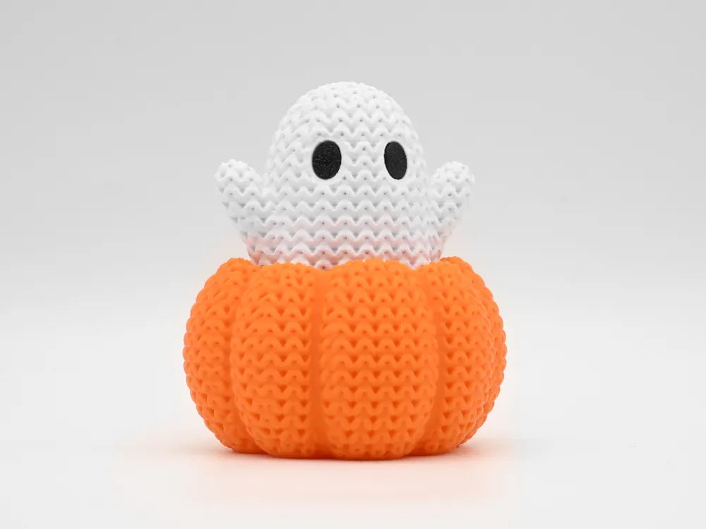 Ghost in a Pumpkin Figurine