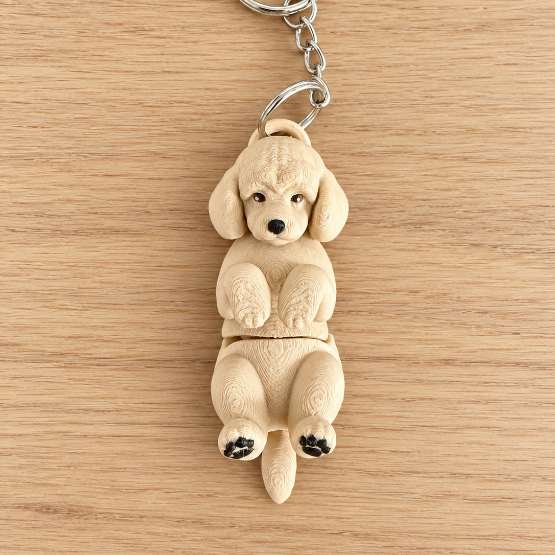 Poodle Keyring Bag Charm