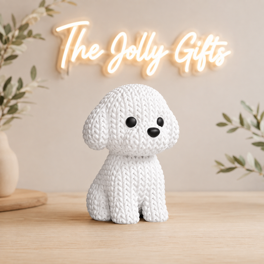 Bichon Frise / Caverpoo Dog Figurine