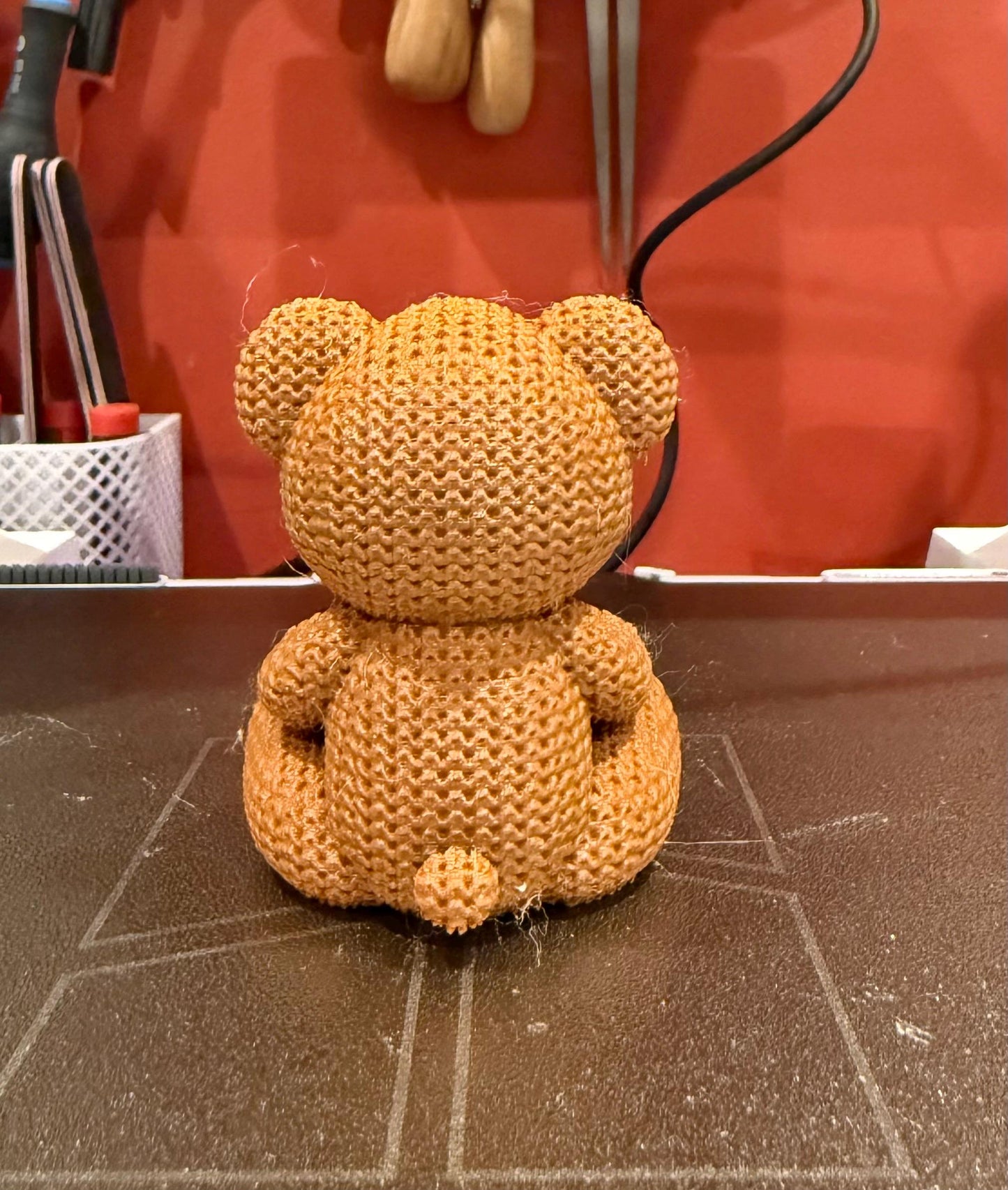 Teddy Bear with Love Heart – Figurine – Mini Collectible Ornament Valentine