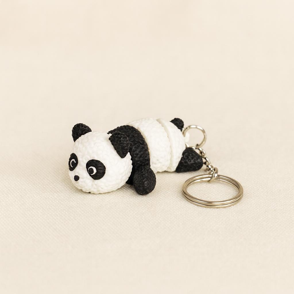 Panda Keyring – Articulated Flexible 3D Printed Fidget