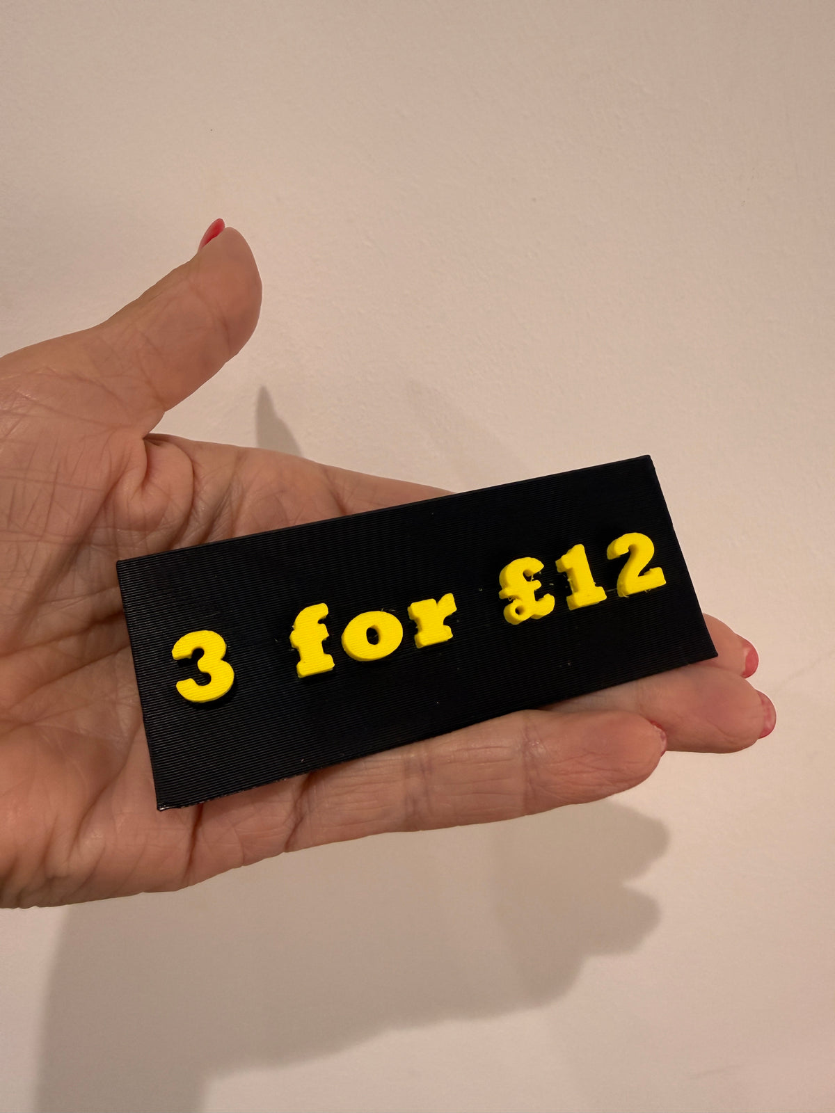 Market Stall Price Signs Set | 8 Reusable 3D Printed Craft Fair Price Signs | Tabletop Price Display | Made in UK