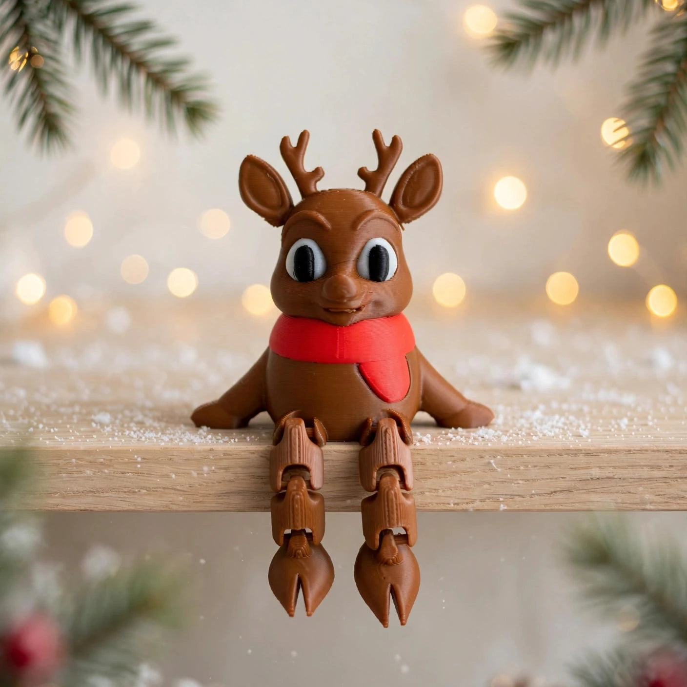 Christmas Reindeer with Dangly Legs - Cute Shelf Sitter
