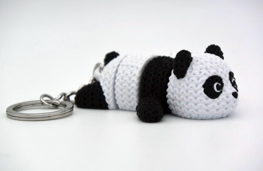 Panda Keyring – Articulated Flexible 3D Printed Fidget