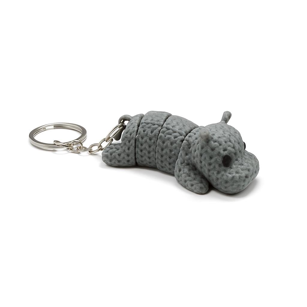 Hippo Keyring/bag charm – Articulated &  Flexible