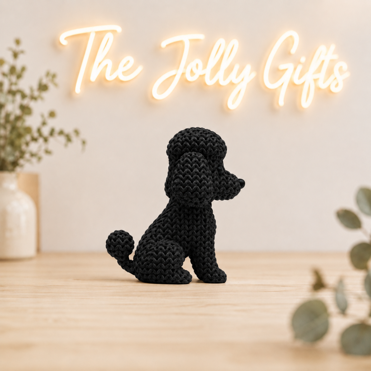 Poodle Figurine - Black
