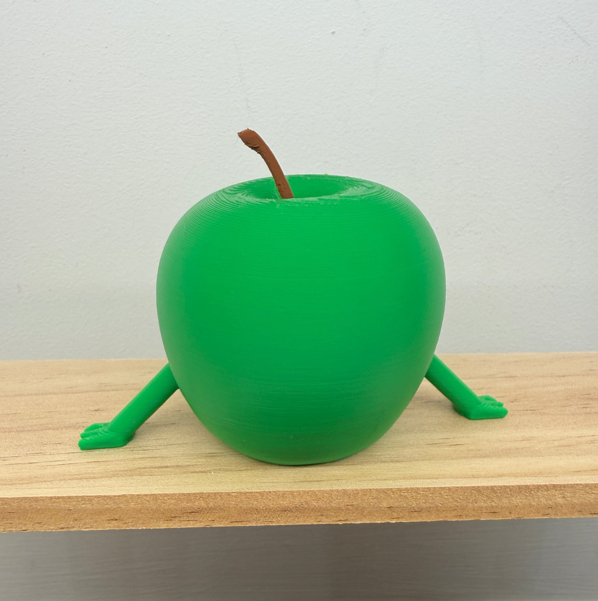 Green Apple Shelf Sitter with Dangling Legs
