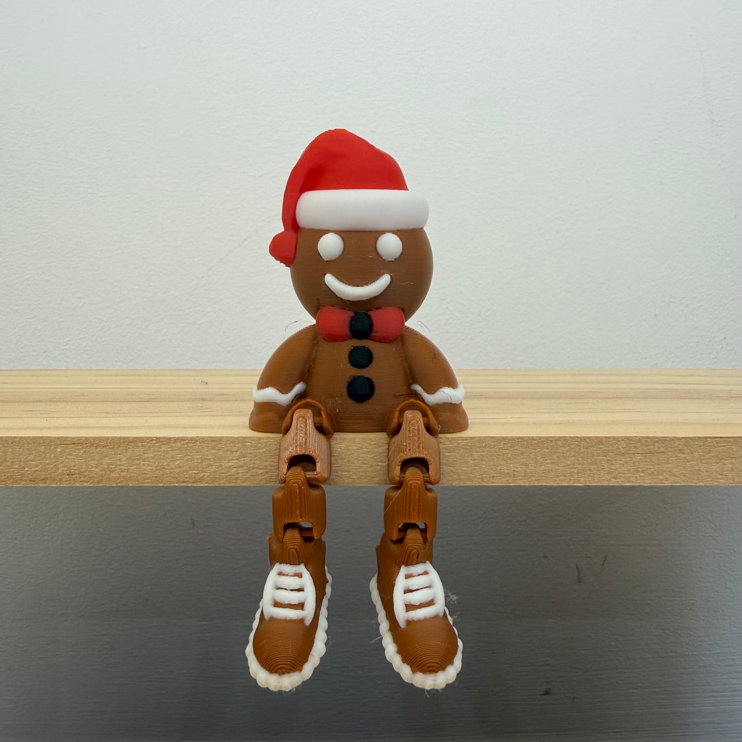 Christmas Santa Gingerbread Man Shelf Sitter