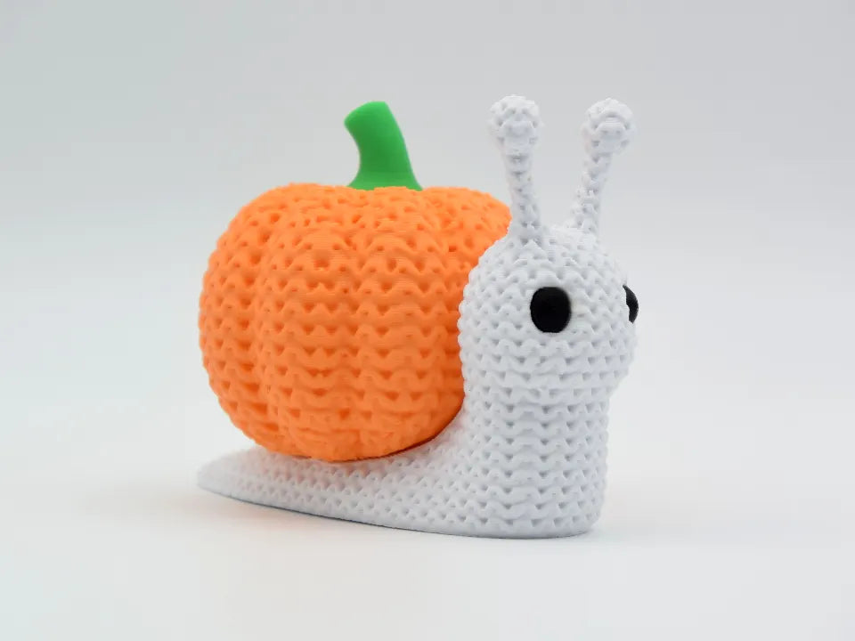 Halloween Pumpkin Snail Figurine