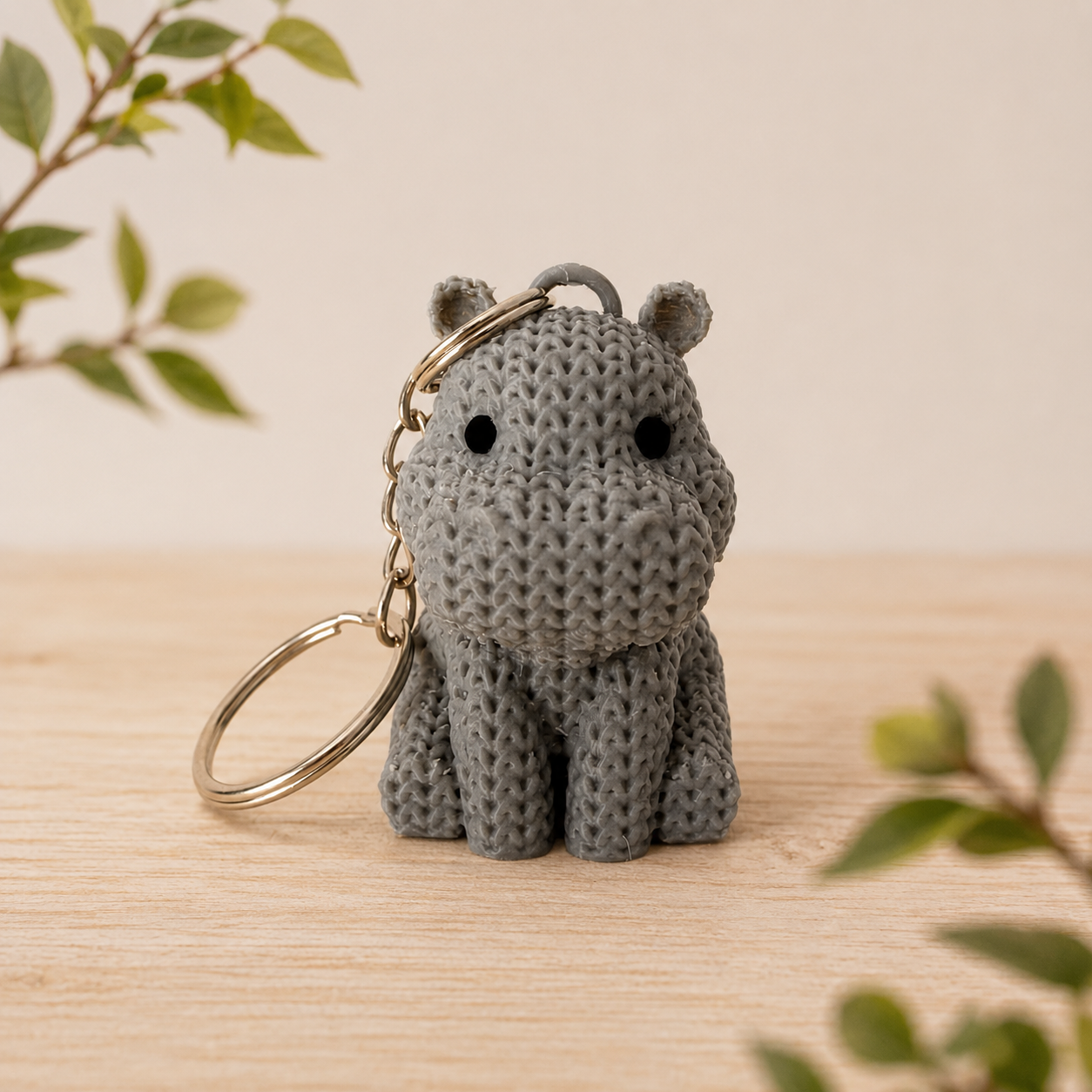 Hippo Keyring / Bag Charm
