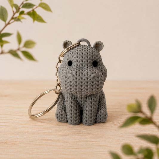 Hippo Keyring / Bag Charm