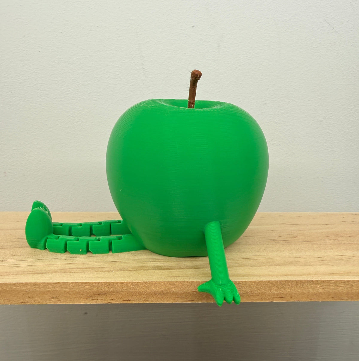 Green Apple Shelf Sitter with Dangling Legs