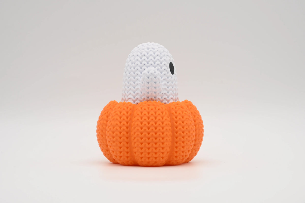 Ghost in a Pumpkin Figurine