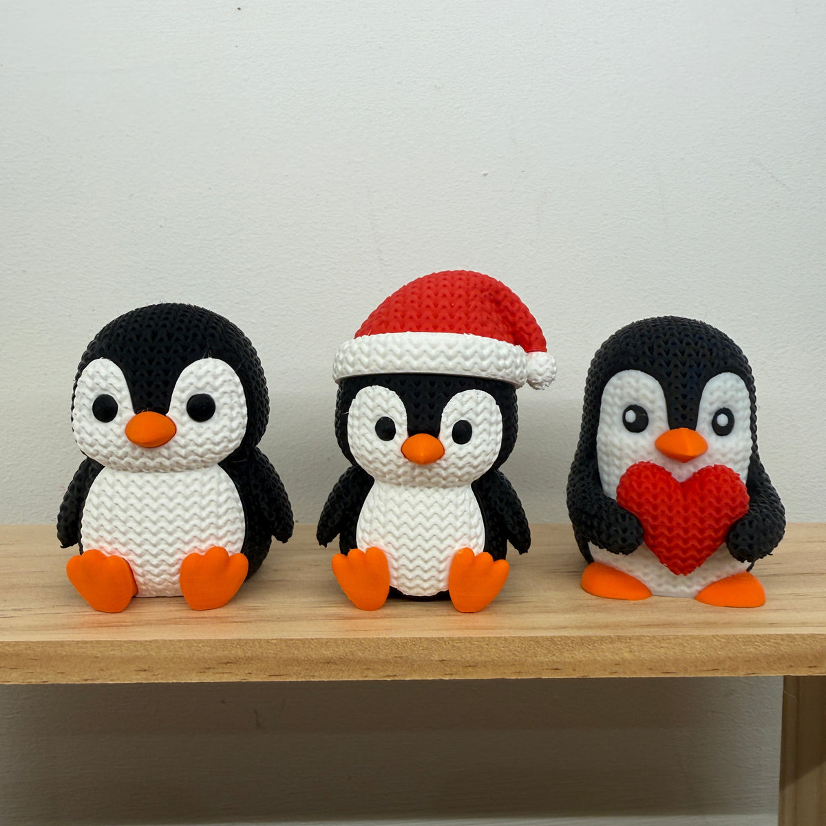 Penguin Trio Gift Set – Santa Hat, Love Heart & Classic