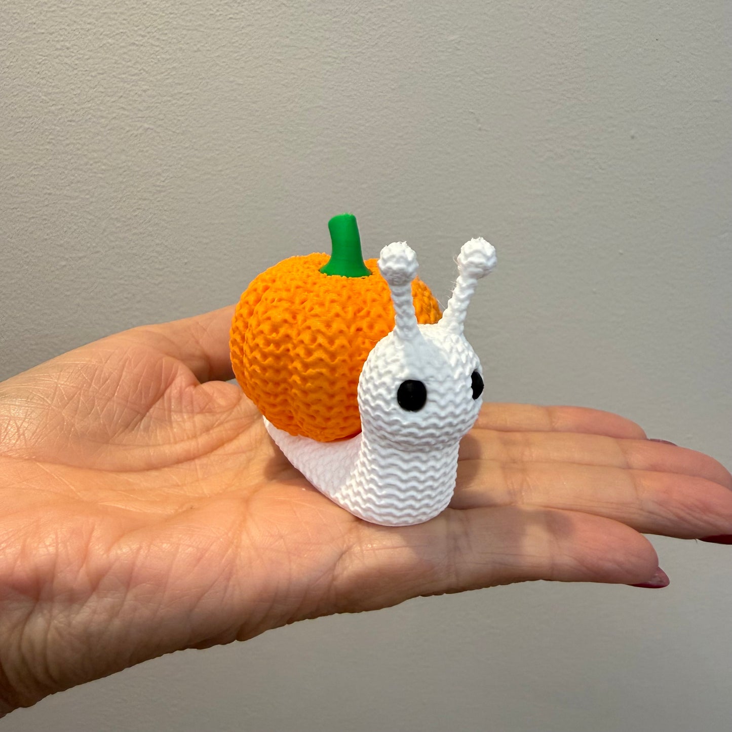 Halloween Pumpkin Snail Figurine