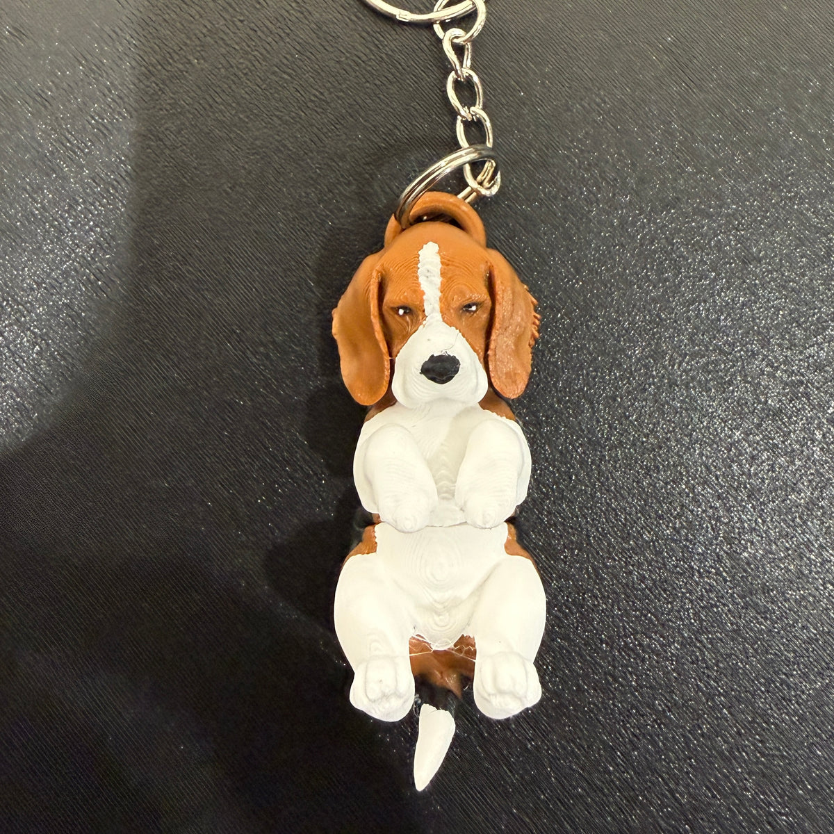 Beagle Keyring, Articulated Dog Bag Charm, Beagle Lover Gift