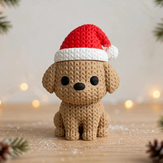 Santa Dog Figurine