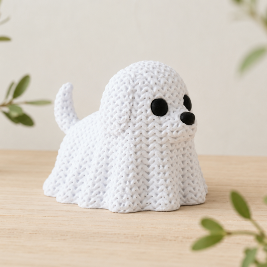 Ghost Dog Halloween Figurine