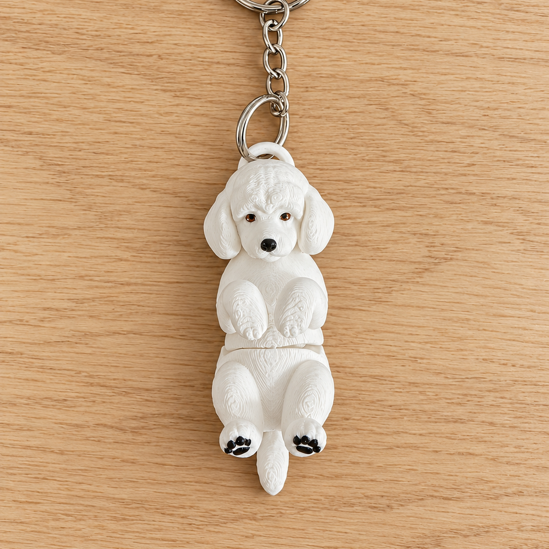Poodle Keyring Bag Charm