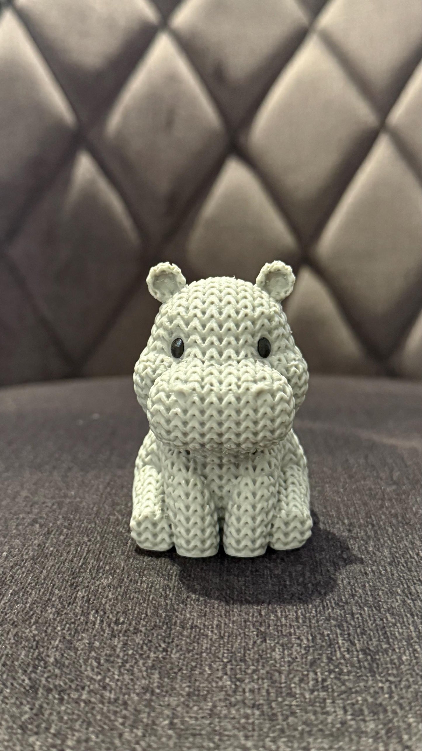 3D Printed Hippo Figurine: Collectible Ornament Gift