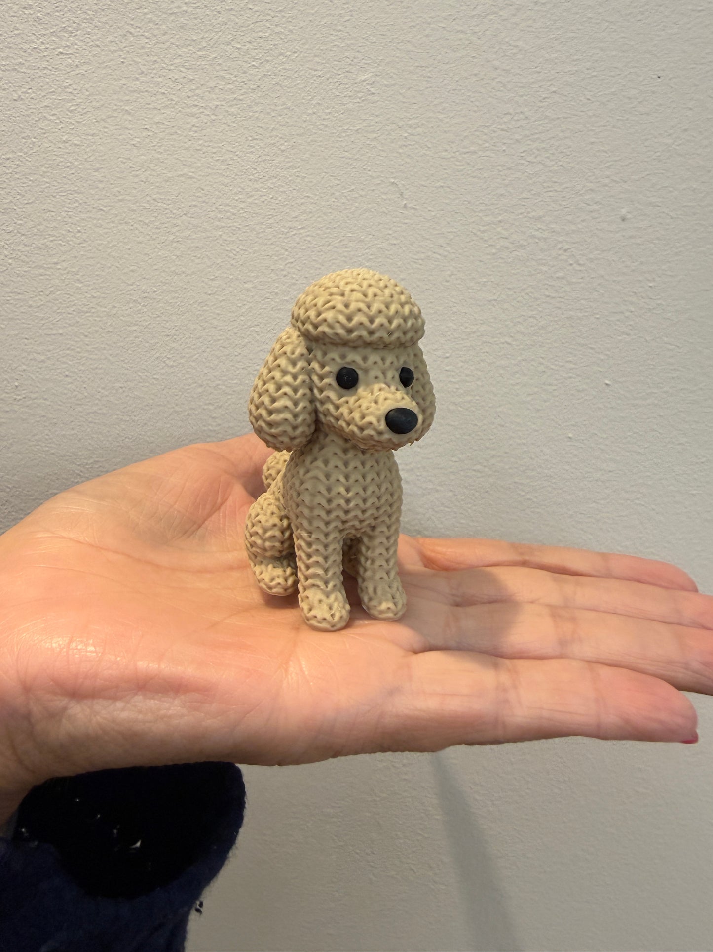 Poodle Figurine - Cream/Beige