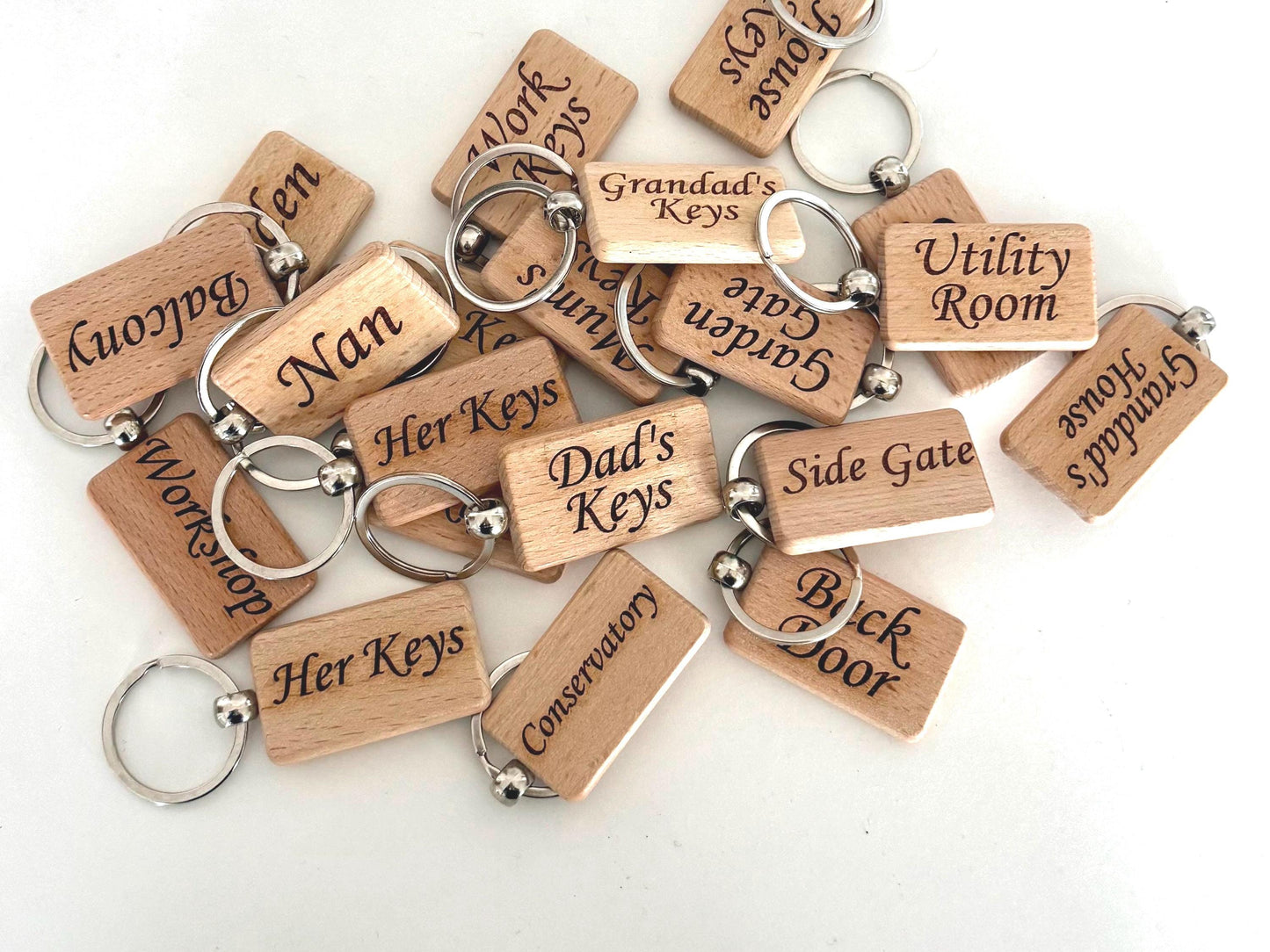 Keyrings Laser Engraved Gift