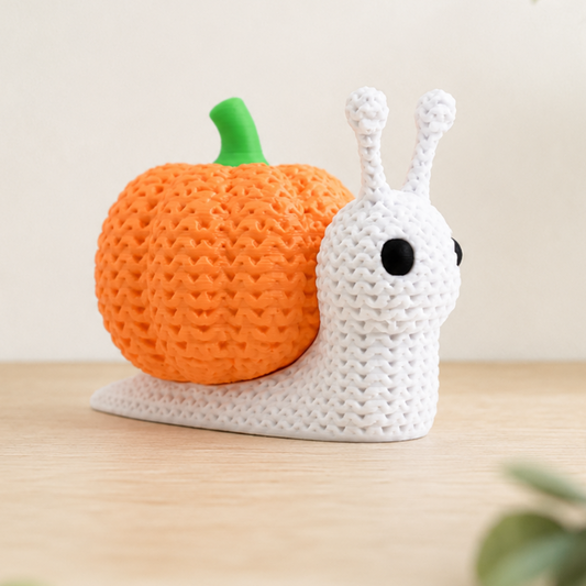 Halloween Pumpkin Snail Figurine