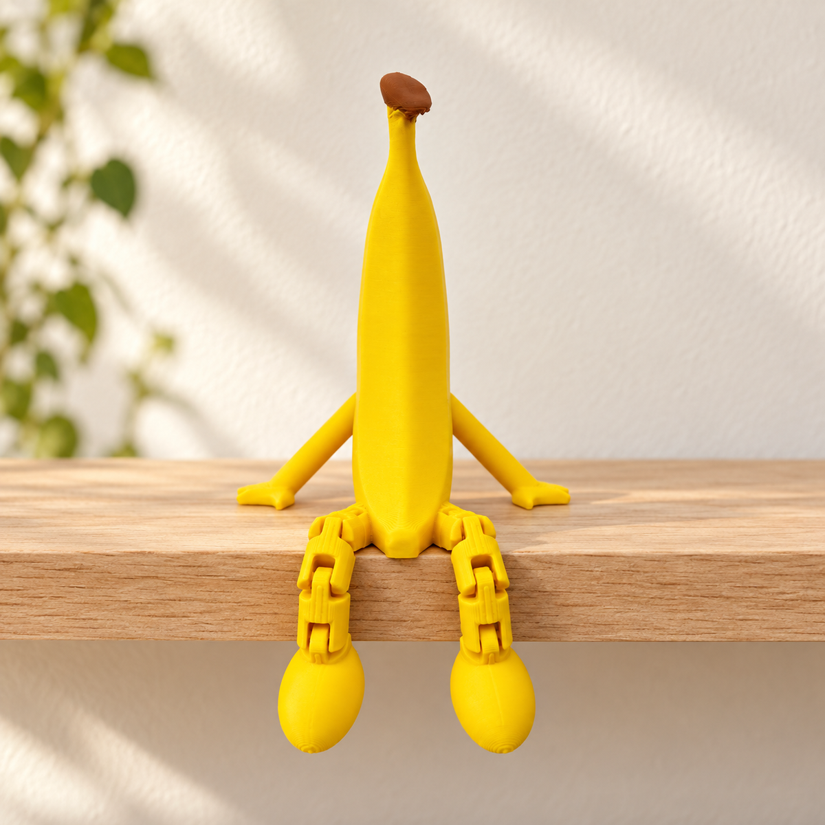 Banana Shelf Sitter with Dangling Legs