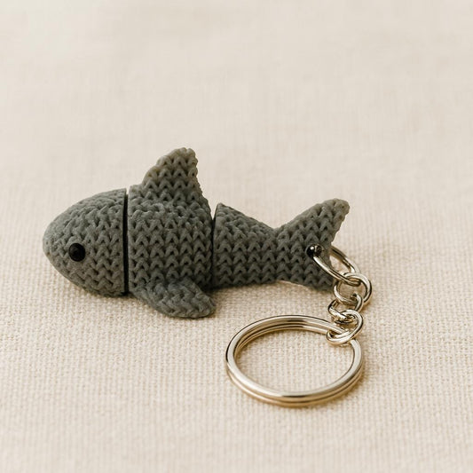 Shark Keyring/bag charm: Articulated Flexible, Eco-Friendly PLA