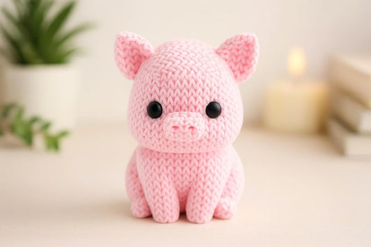 Pig Figurine Ornament – Cute Shelf Nursery Decor