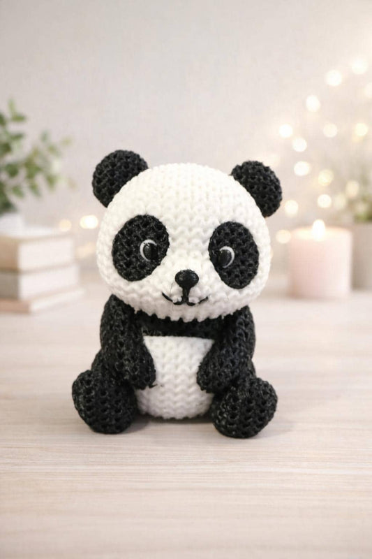 3D Printed Panda Figurine: Collectible Ornament Gift