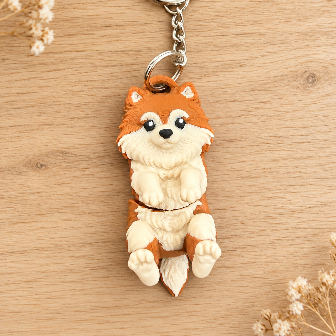 Pomeranian Keyring Bag Charm