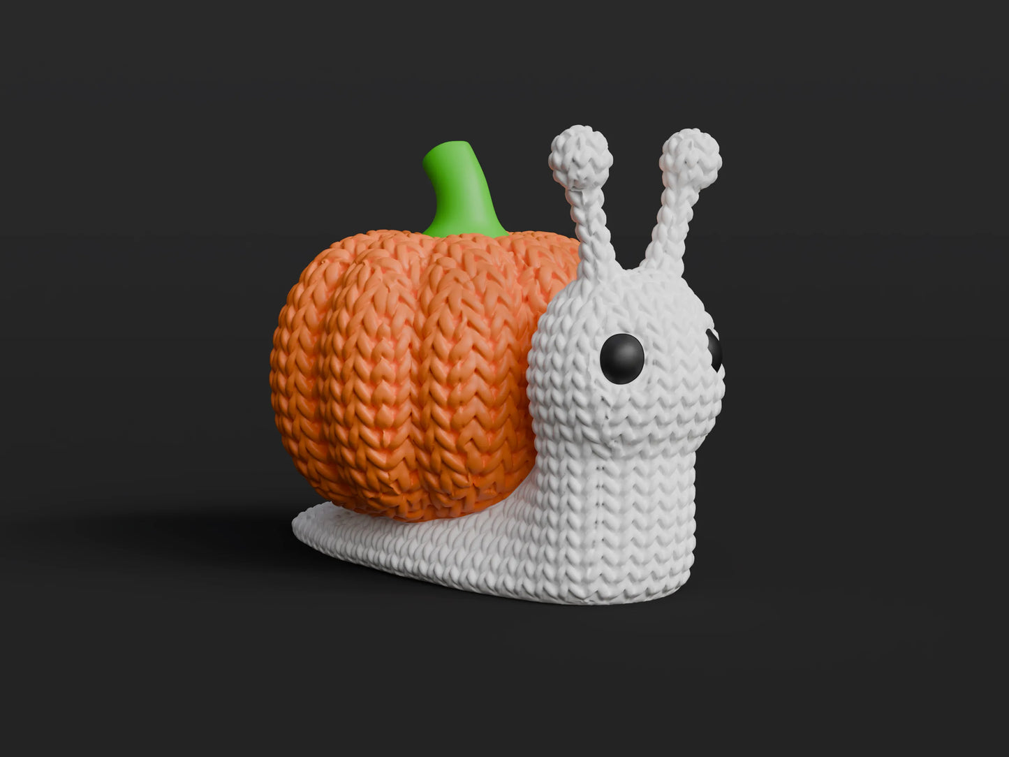 Halloween Pumpkin Snail Figurine