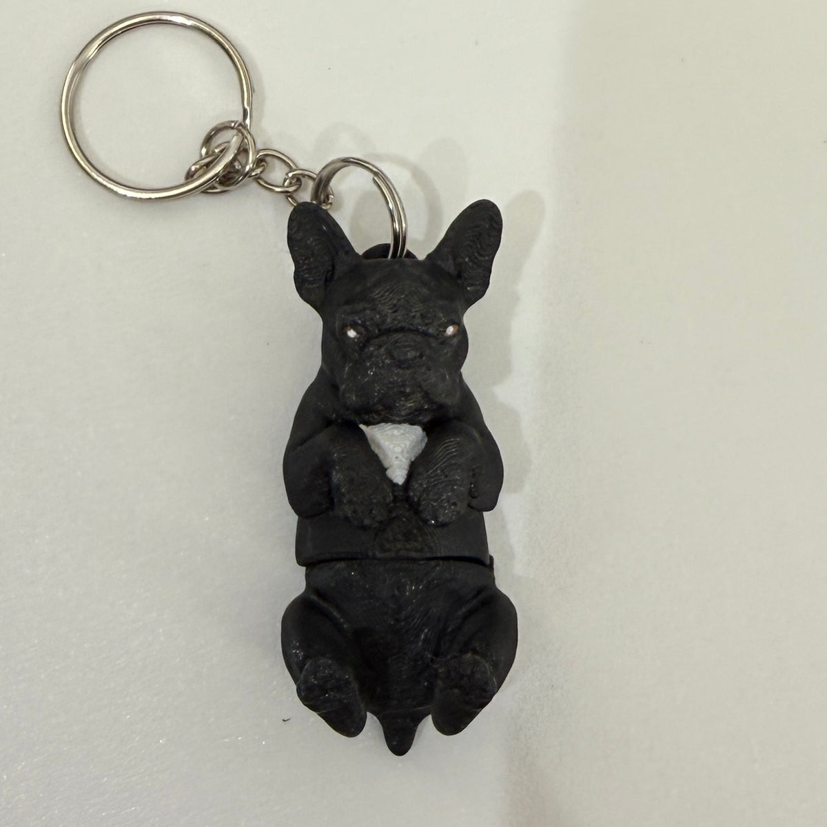 French Bulldog Keyring, Articulated Dog Bag Charm, Frenchie Lover Gift