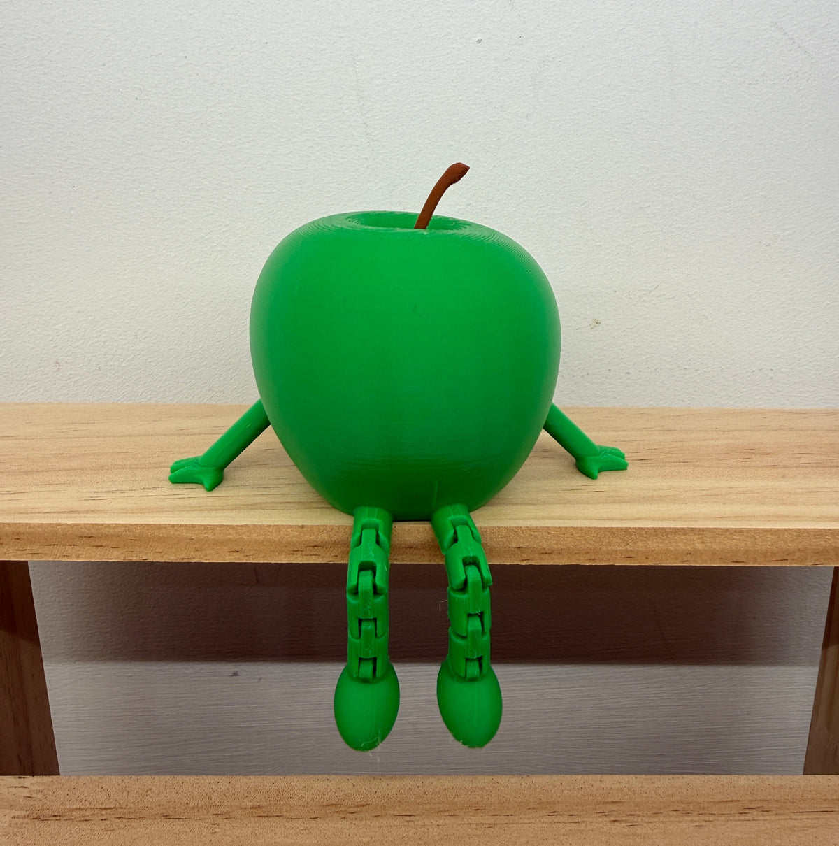 Green Apple Shelf Sitter with Dangling Legs