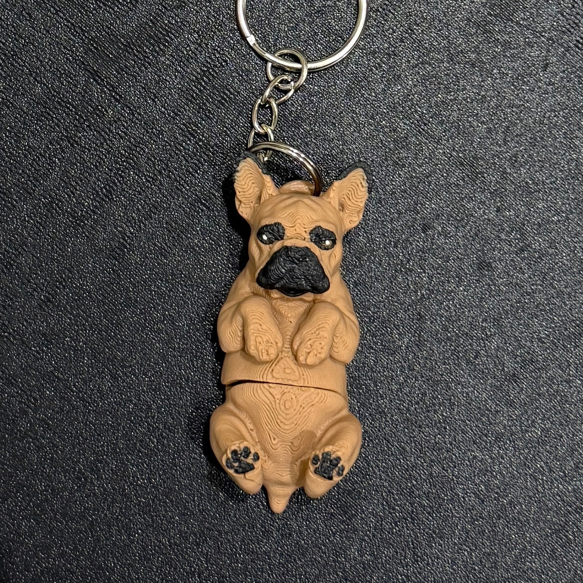 French Bulldog Keyring, Articulated Dog Bag Charm, Frenchie Lover Gift
