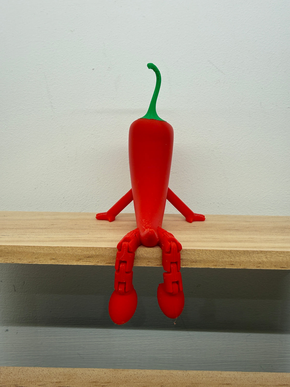 Chilli Pepper Shelf Sitter with Dangling Legs