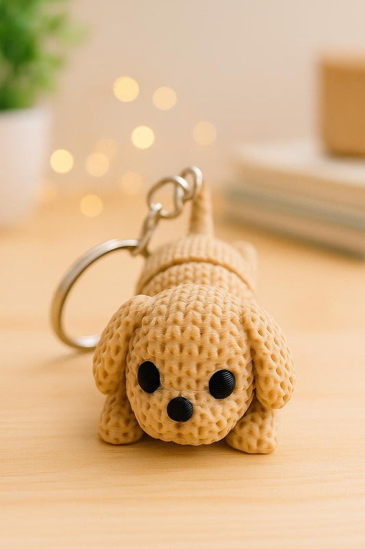 Dog Puppy Articulated Keyring / bag charm – 3D printed - Fidget