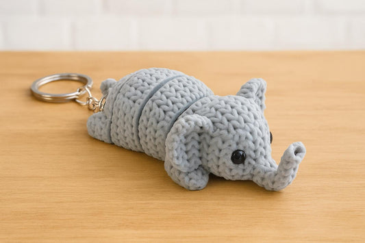 Elephant Keyring: Articulated, Flexible
