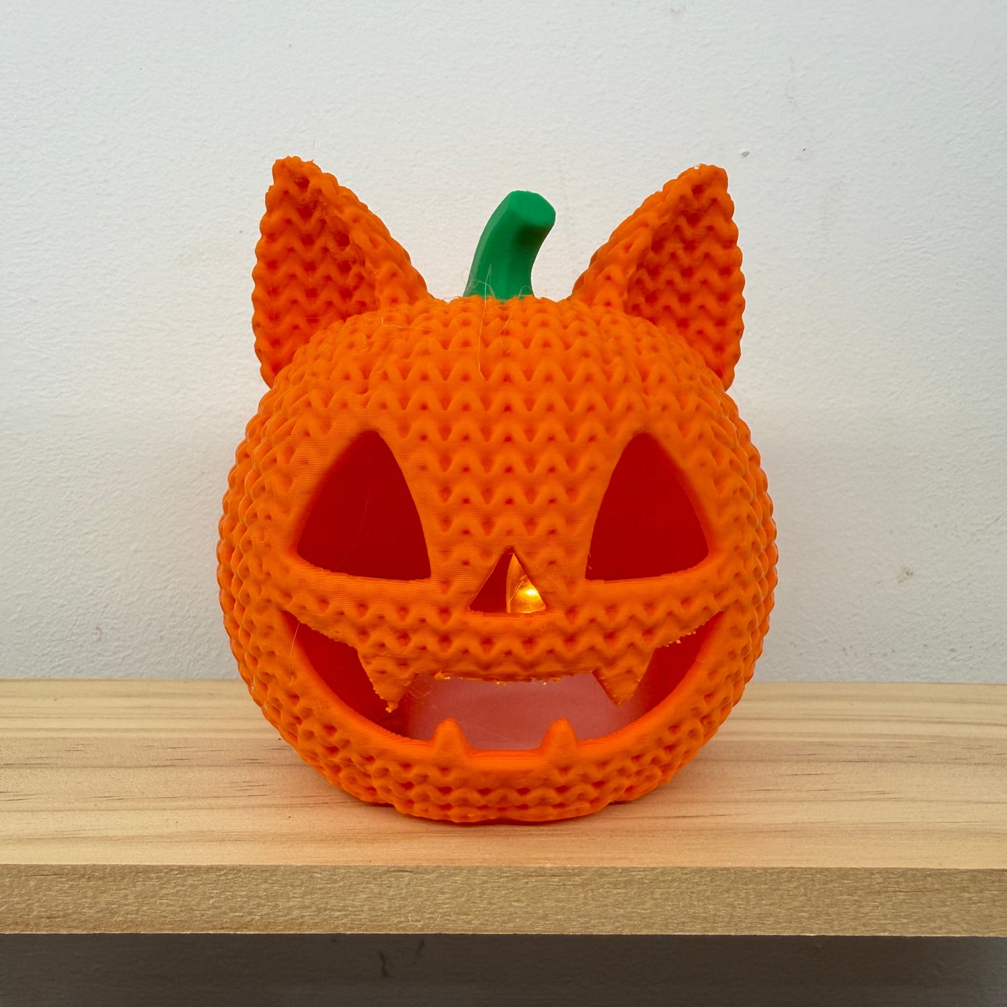 Halloween Cat Pumpkin Tealight Holder – 3D Printed Jack O’ Lantern Decoration