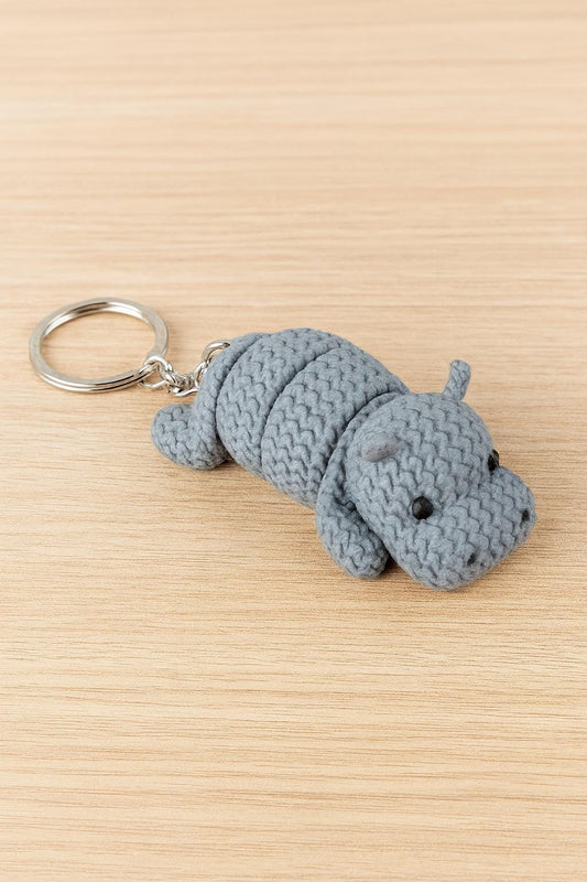 Hippo Keyring/bag charm – Articulated &  Flexible