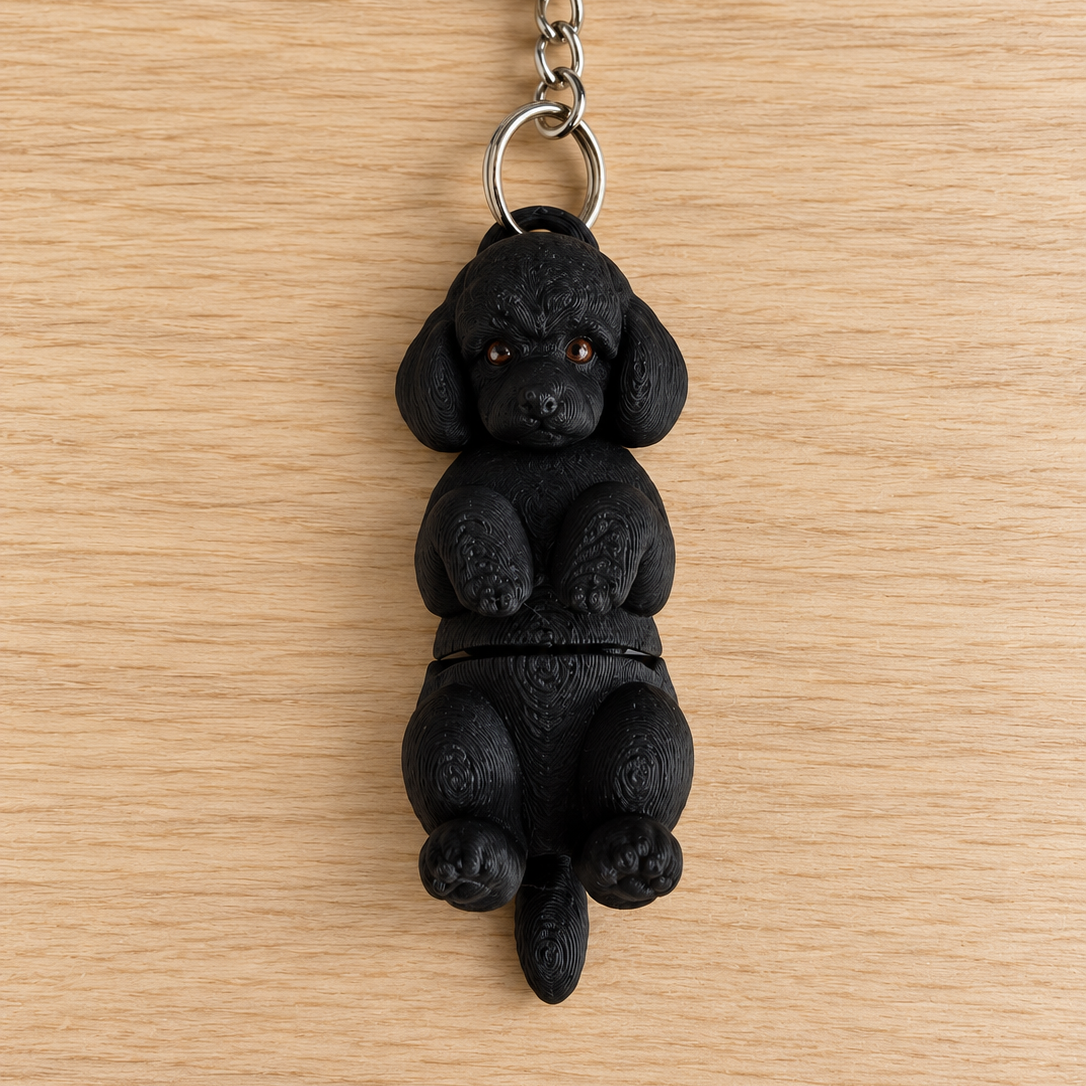 Poodle Keyring Bag Charm