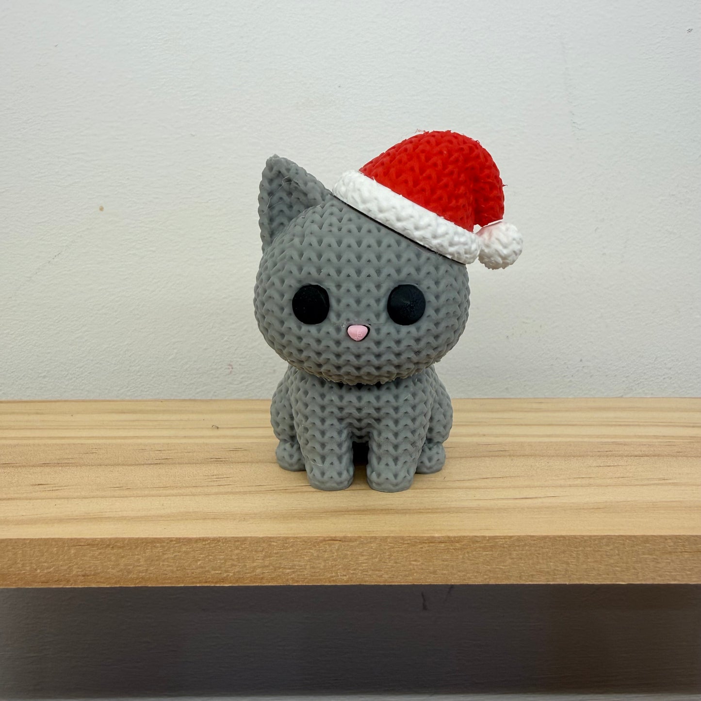 Santa Cat Figurine