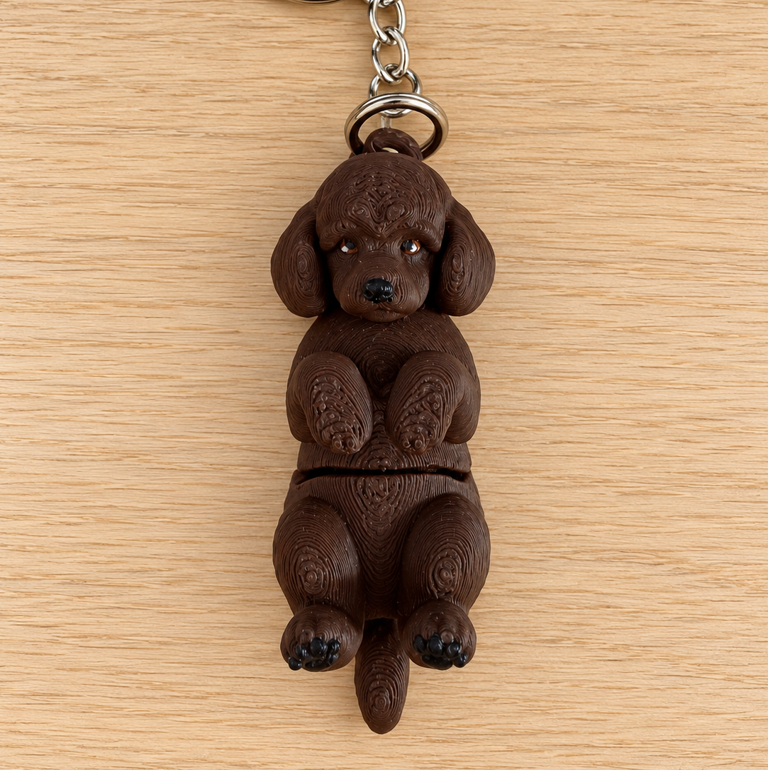 Poodle Keyring Bag Charm