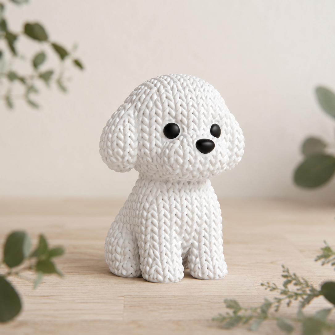 Bichon Frise / Caverpoo Dog Figurine