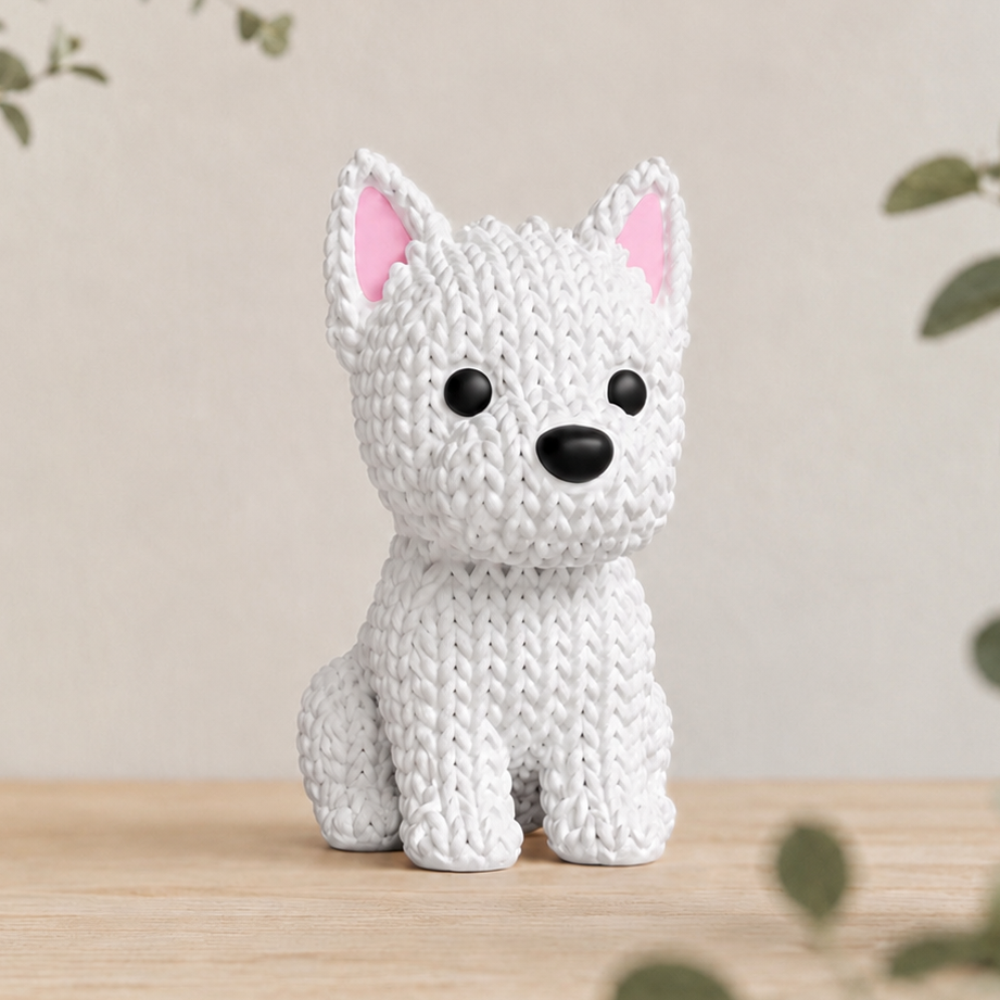 West Highland White Terrier / Westie Figurine – 3D Printed Westie Dog Ornament