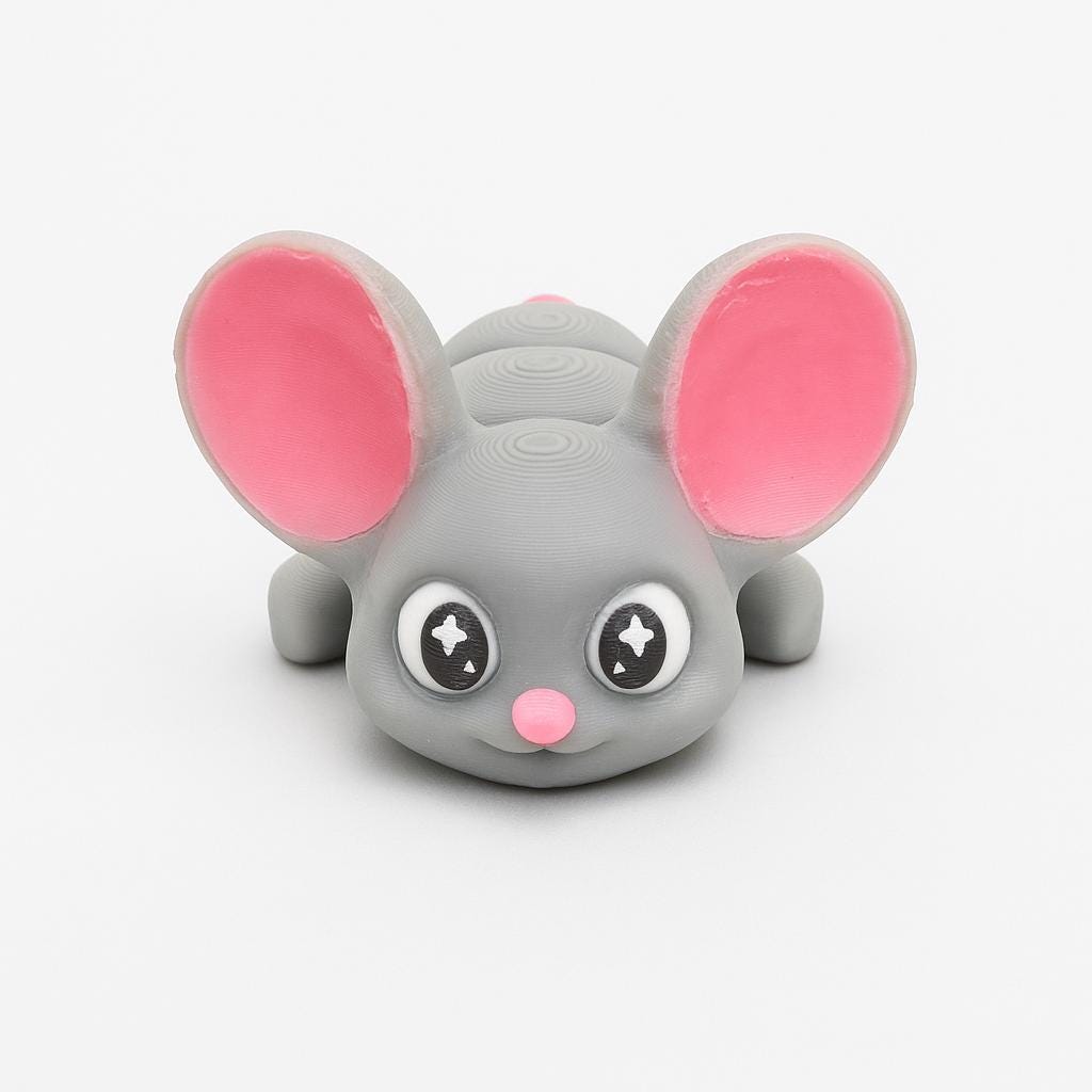 Mouse Keyring / bag charm – Articulated Flexible