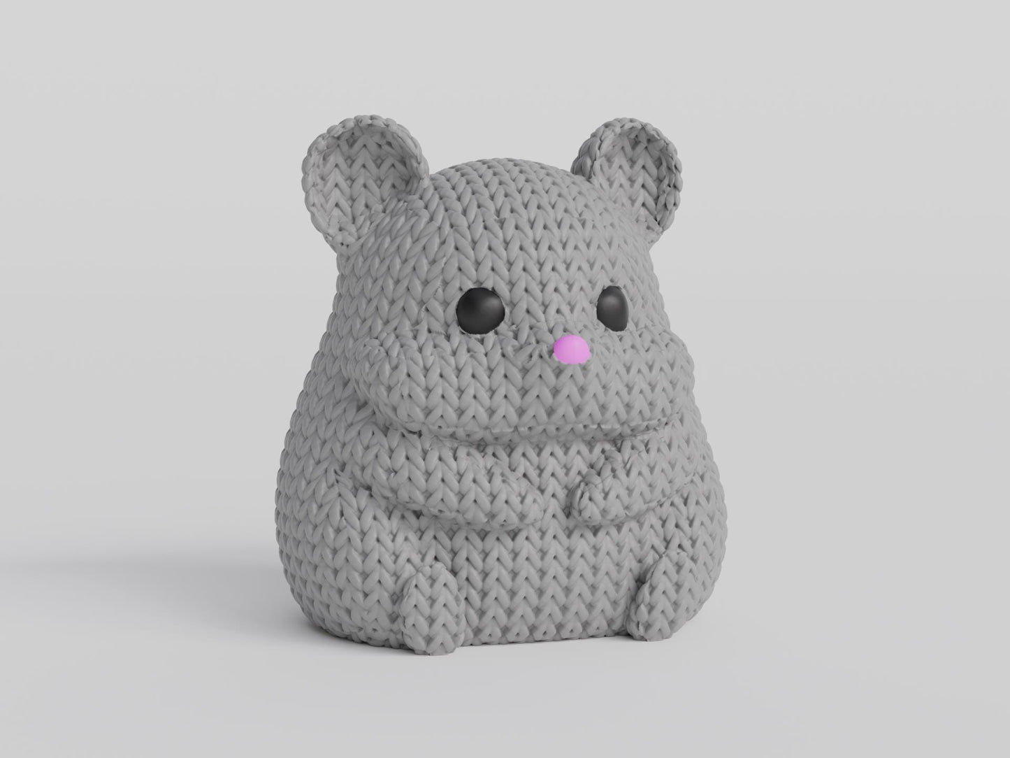 3D Printed Hamster Figurine: Collectible Ornament Gift