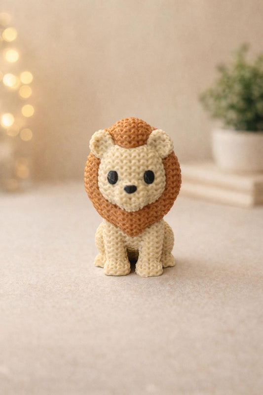 3D Printed Lion Figurine: Collectible Ornament Gift